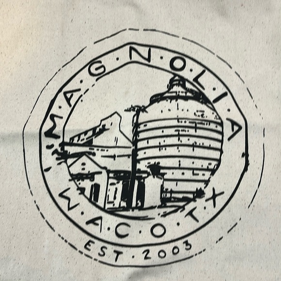 Magnolia Waco, TX Natural/ Ivory & Black Reusable Canvas Tote Market Bag - NWT - Picture 2 of 12
